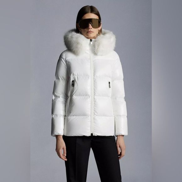Moncler Jackets & Blazers - New MONCLER laiche down jacket faux fur white 5